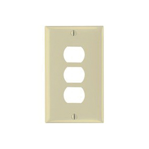 K3I Wallplate, 4-1/2 in L, 2-3/4 in W, 1 -Gang, Thermoset, Ivory