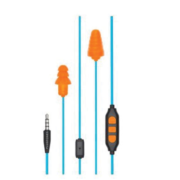 Guardian Plus PGP-UO Earphones, 23/26 dB SPL, Light Blue/Orange