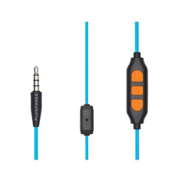 Plugfones Guardian Plus PGP-UO Wired Earphone, 23/26 dB SPL, Light Blue/Orange - 3