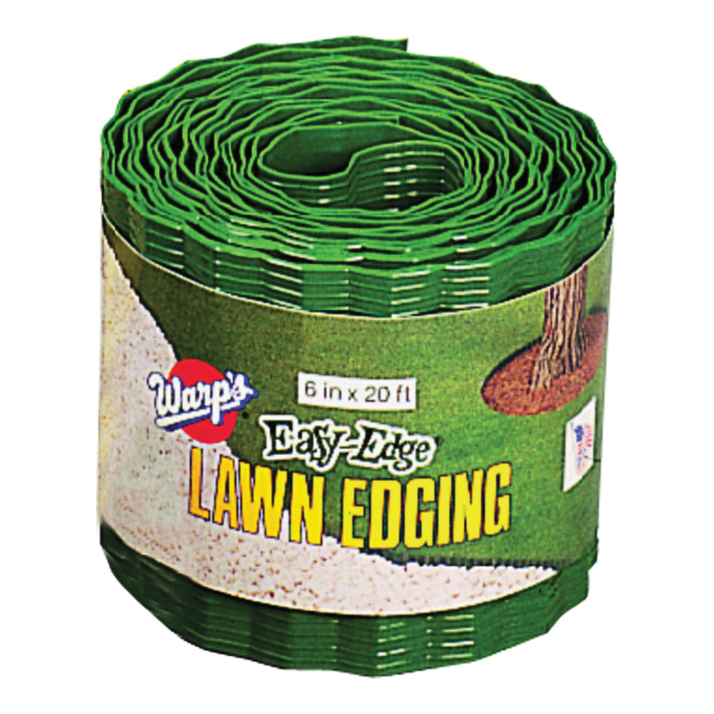Warp's Easy-Edge LE-620-G Lawn Edging, 20 ft L, 6 in H, Plastic, Green - 1