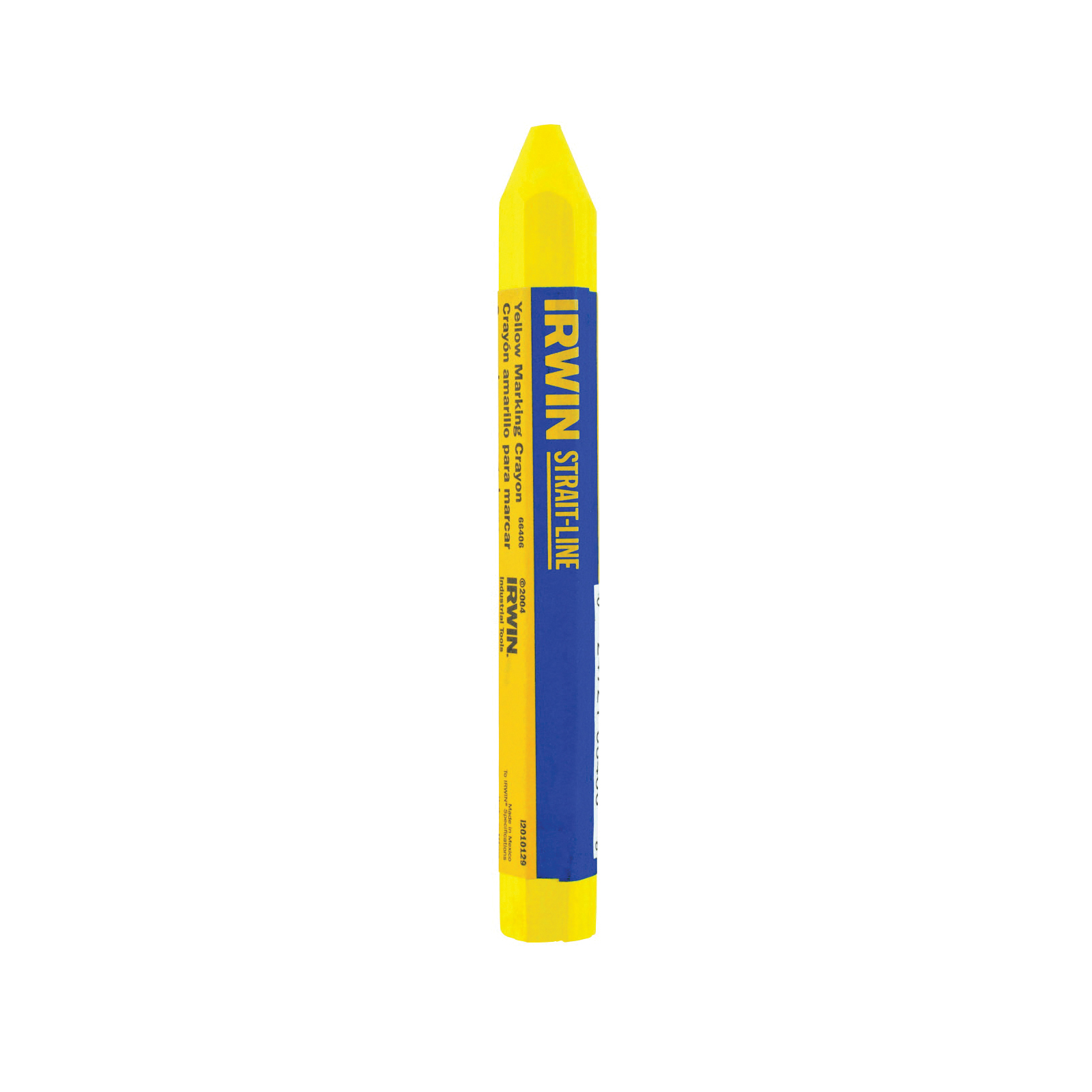 Irwin 66406 Hi-Visibility Lumber Crayon, Yellow, 1/2 in D