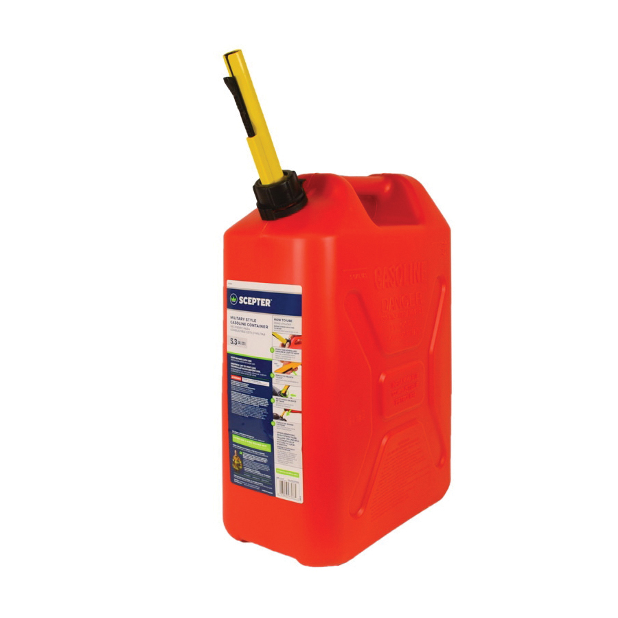 FG4RVG5 Military Style Gas Can, 5 gal Capacity, HDPE