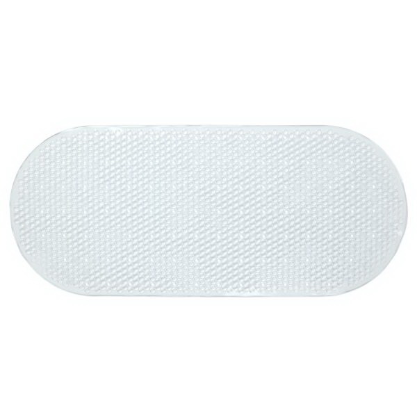 05521 Bubble Bath Mat with Microban, 35 in L, 15 in W, Vinyl Mat Surface, Clear