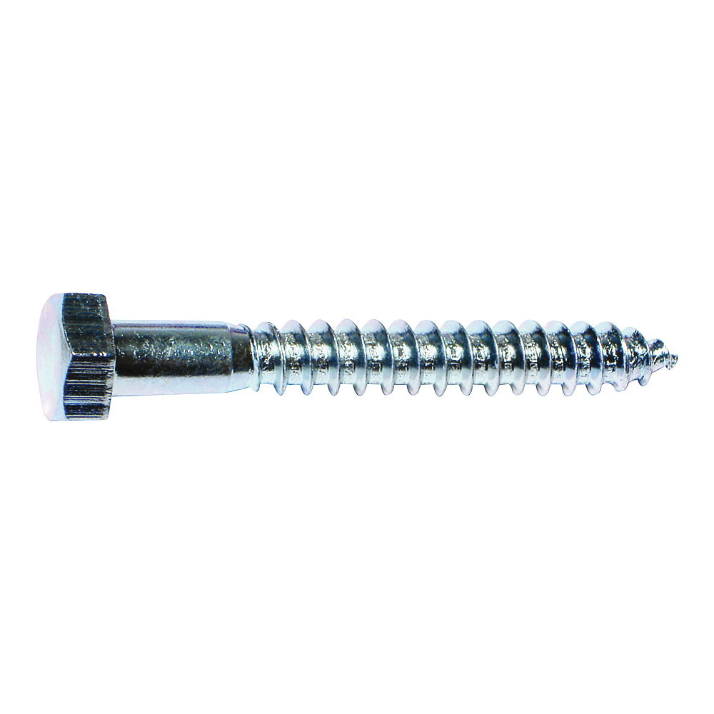 01317 Lag Screw, 3/8 in Thread, 3 in OAL, Zinc