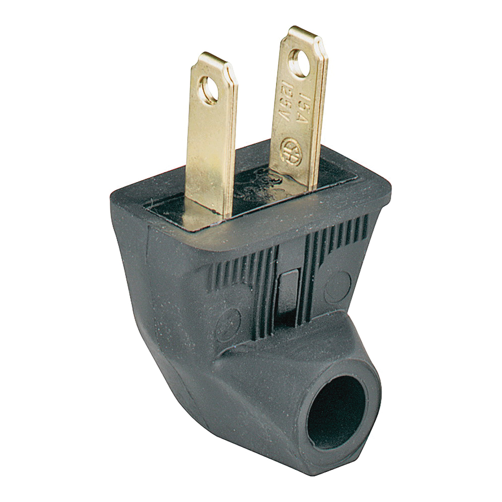 BP84BK-SP Electrical Plug, 2 -Pole, 15 A, 125 V, NEMA: NEMA 1-15, Black