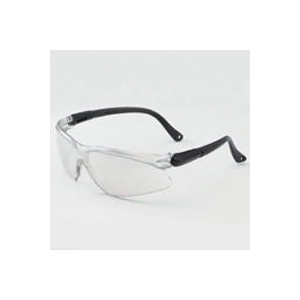 14475 Safety Glasses, Mirror Lens, Polycarbonate Lens, Dual Tone Frame, Plastic Frame, Black Frame