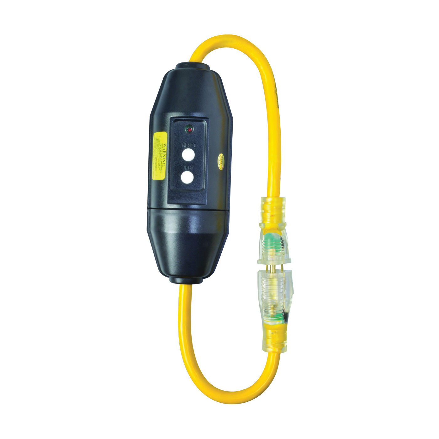 2817 Extension Cord, 2 ft Cable, 15 A, 125 V, Yellow