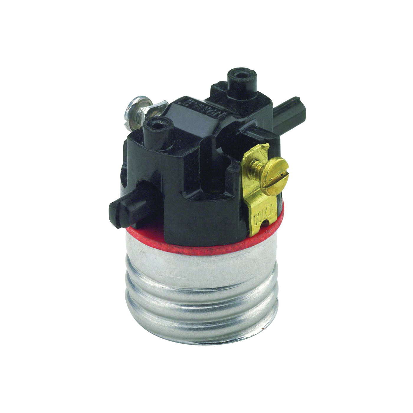 Leviton 7080-M Lamp Holder, Push-Through, 250 V, 660 W, Phenolic Housing Material, Brass