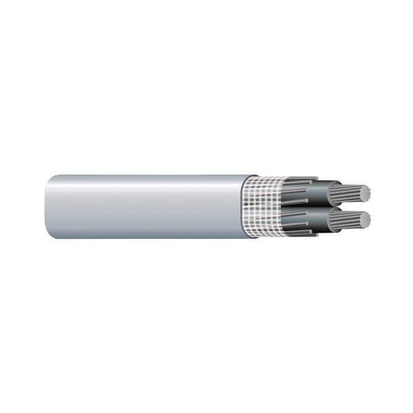 Southwire SEU Series 2/2/2AX200 Service Entrance Cable, 3-Conductor, Aluminum Conductor, PVC Insulation, Gray Sheath - 2