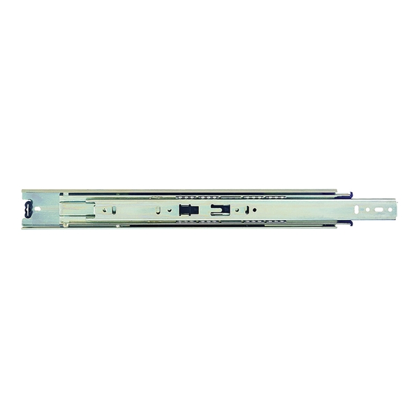 TT100P 450 Drawer Slide, 100 lb, 450 mm L Rail, 12.7 mm W Rail, Zinc