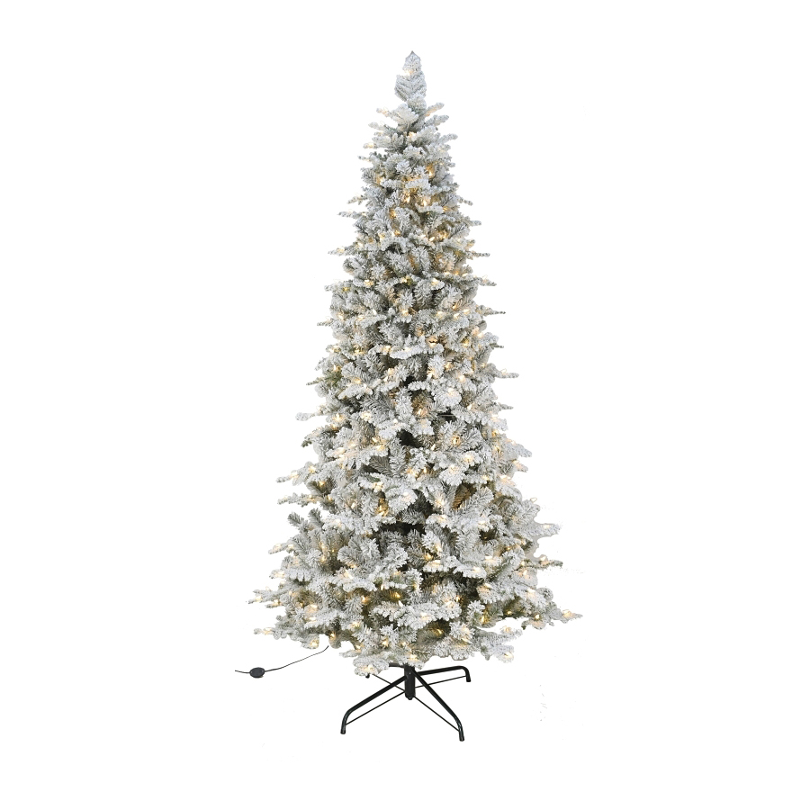 29780 Prelit Snowy Nobel Tree, LED, 8 ft H