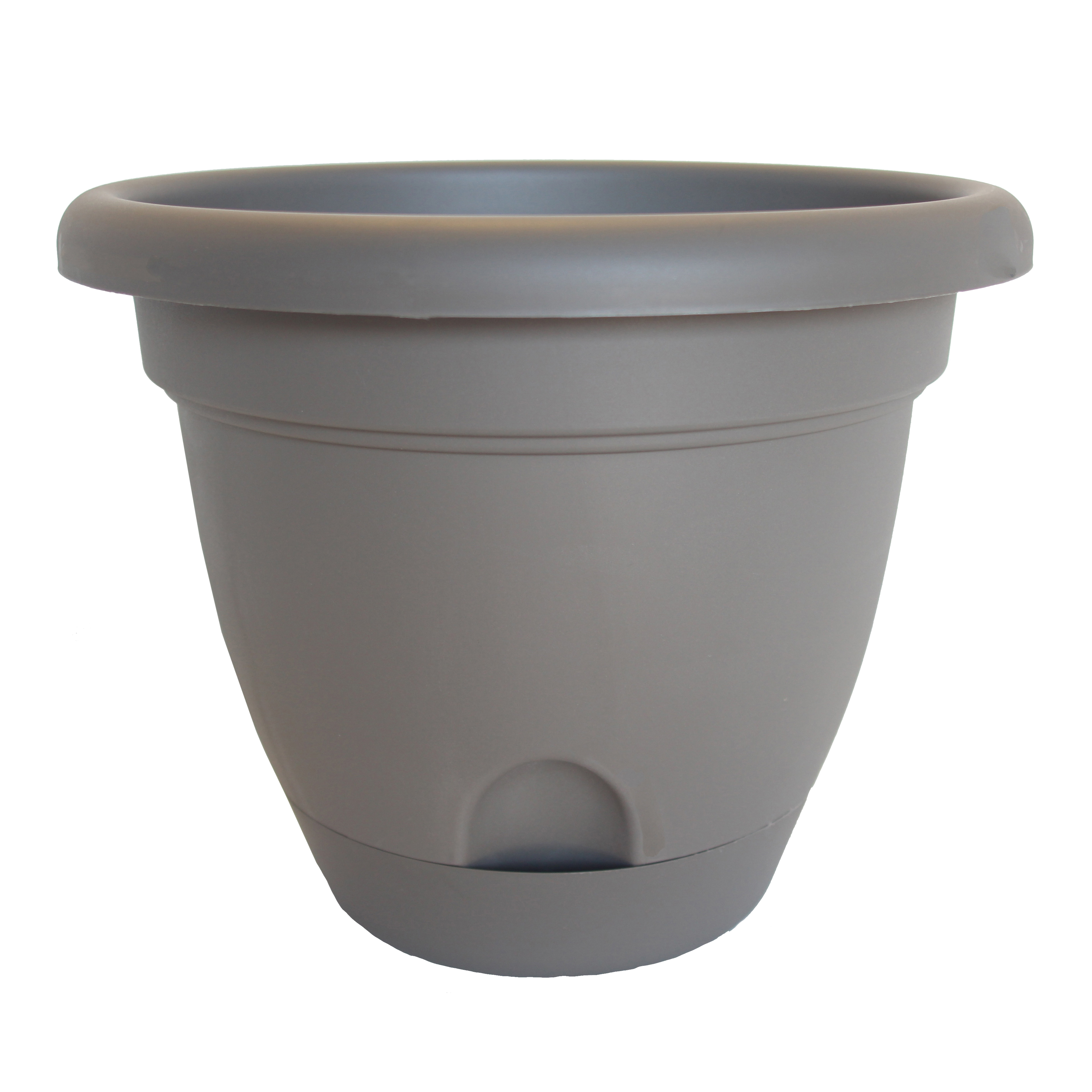 Bloem LP1060 Planter, 11 in H, 8.8 in W, Polypropylene, Peppercorn