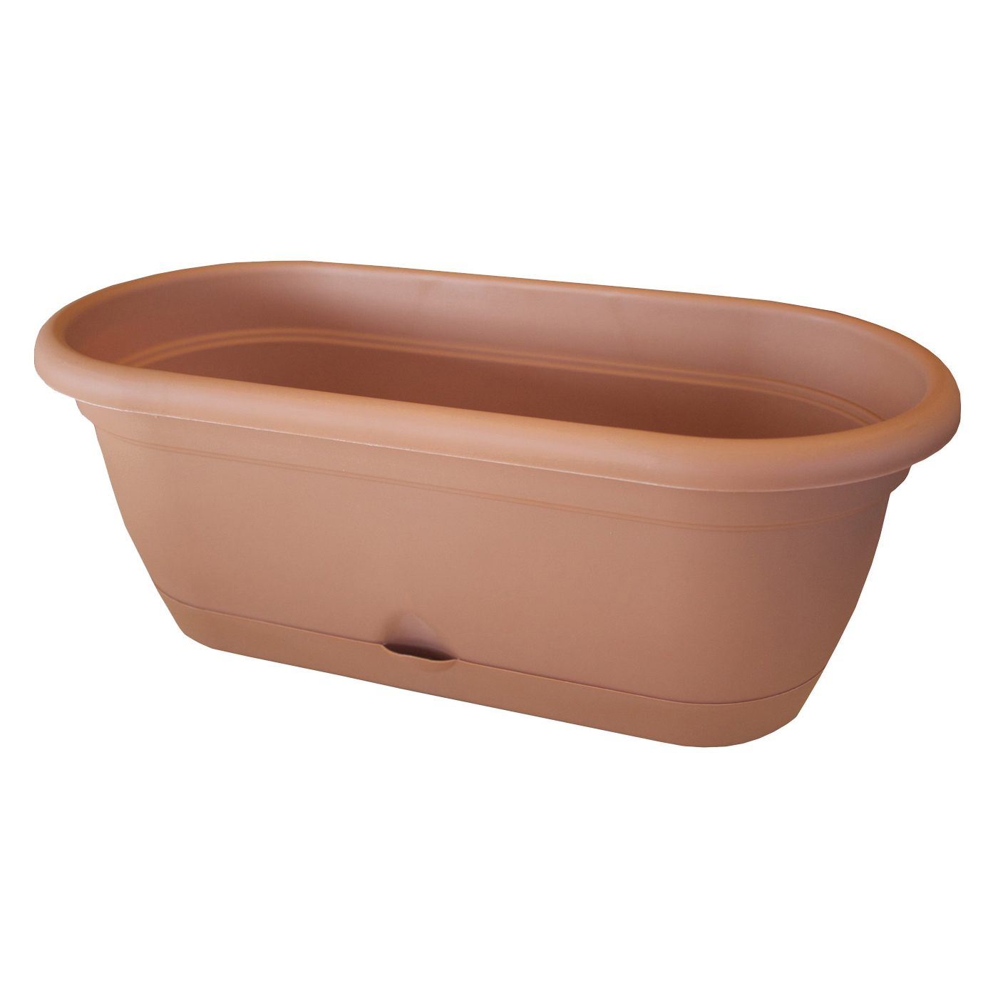 Bloem LWB1846 Window Box Planter, 19-1/4 in H, 7-1/2 in W, 9.13 in D, Box, Polypropylene, Terracotta