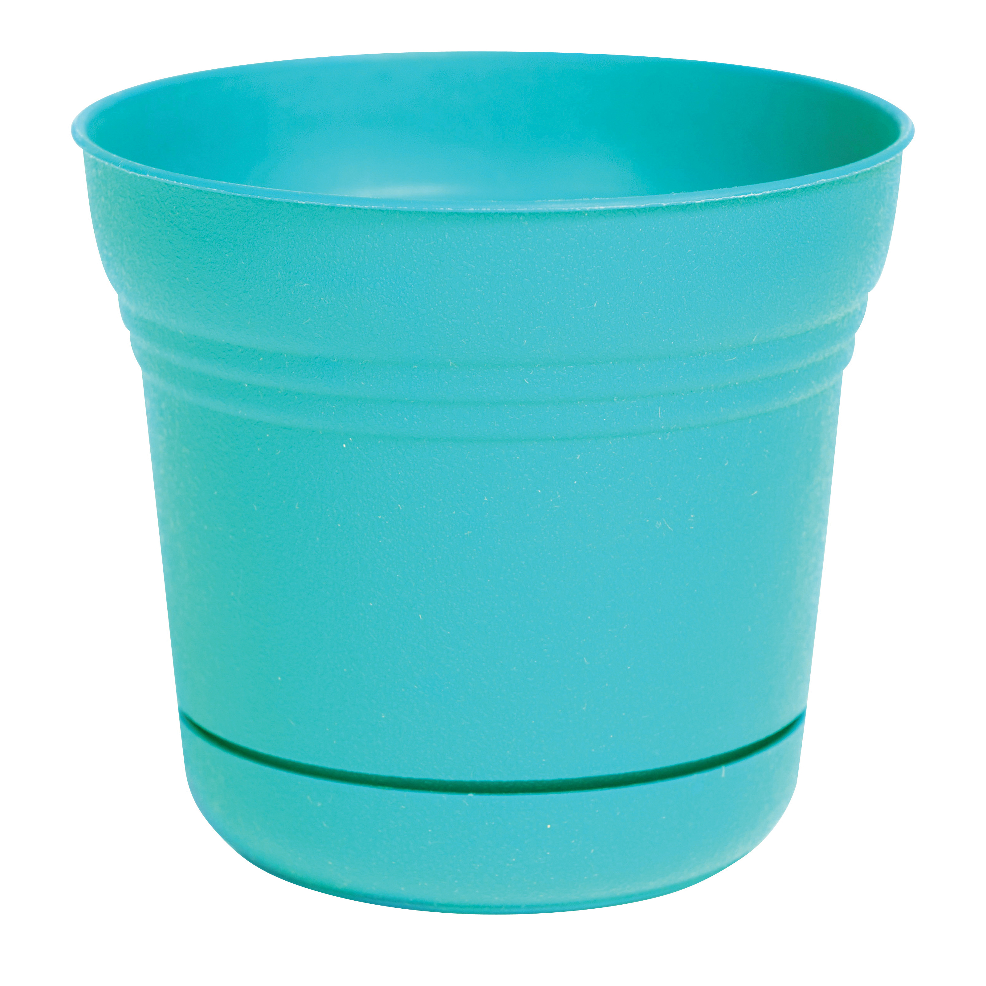 SP1027 Planter, 8-1/2 in H, 10 in W, Bell, Plastic, Teal, Matte