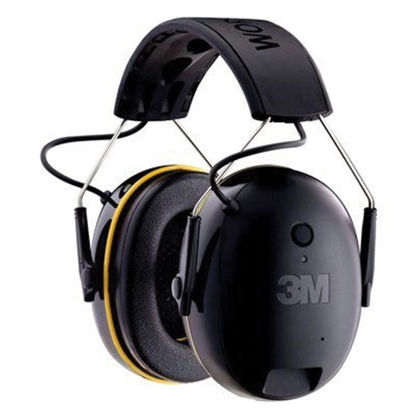 3M Worktunes 7100137404 Hearing Protector, 24 dB SPL, Black/Yellow - 1
