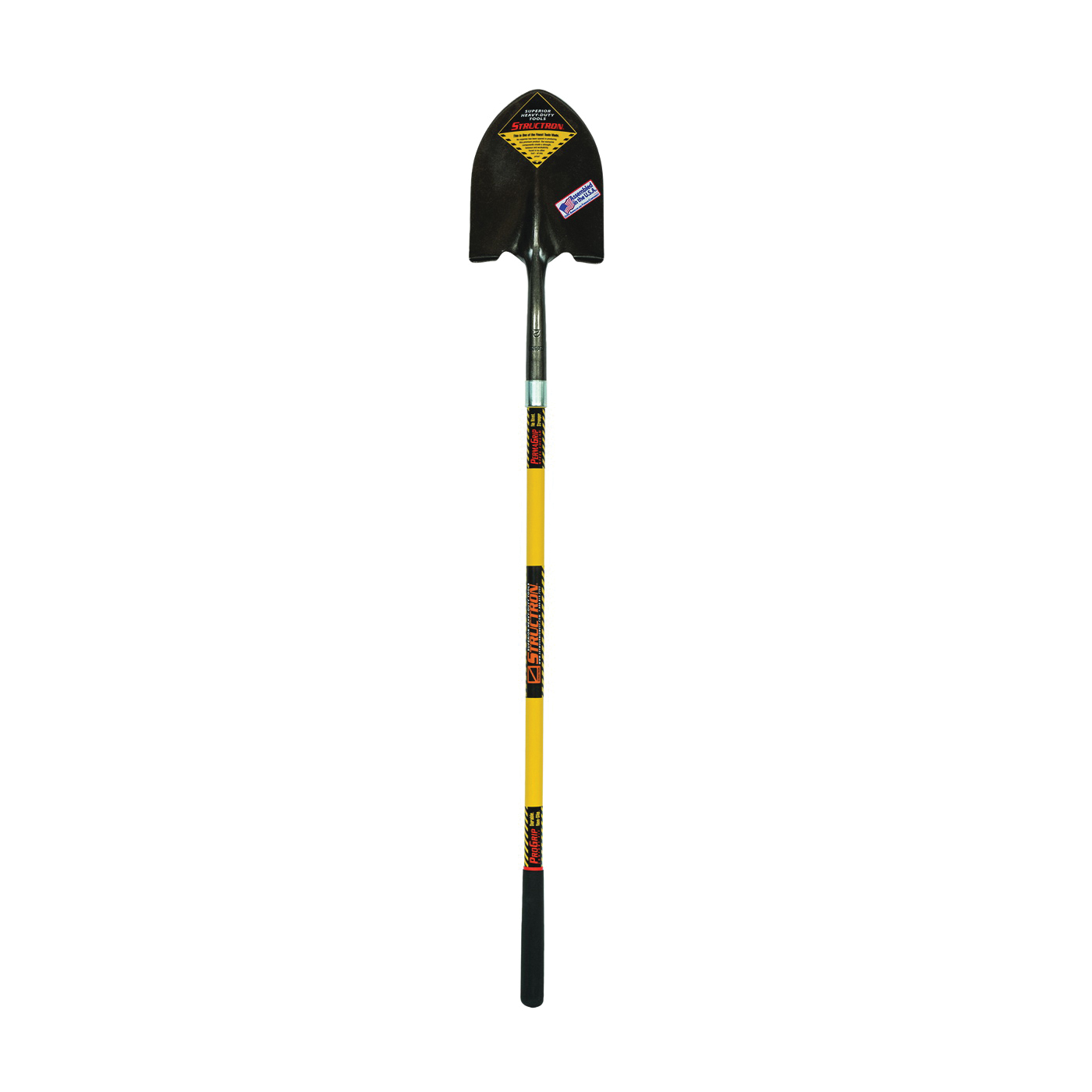 S600 Power 49560 Shovel, 9-1/2 in W Blade, 14 ga Gauge, Steel Blade, Fiberglass Handle, Long Handle