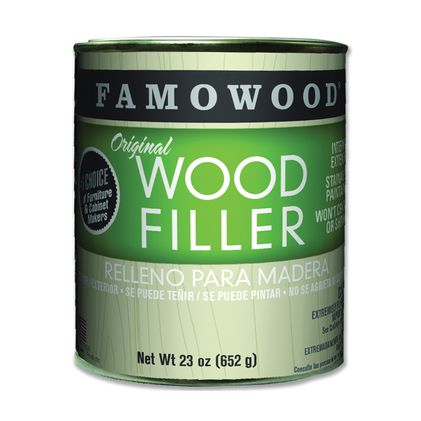 36021122 Wood Filler, Liquid, Paste, Mahogany, 24 oz Can