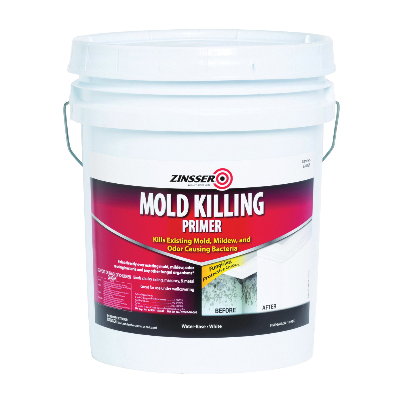 276088 Mold Killing Primer, Flat, White, 5 gal, Pail