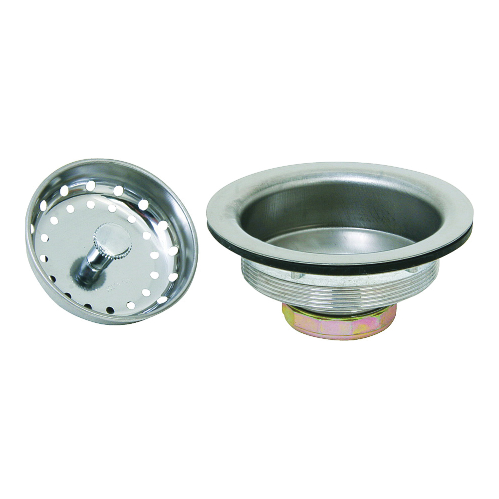 8039CP-3L Basket Strainer Assembly, 4.4 in Dia, For: 3-1/2 to 4 in Dia Opening Sink