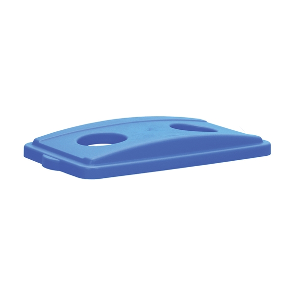 CONTINENTAL COMMERCIAL Wall Hugger 7316BL Receptacle Lid, Plastic, Blue - 2