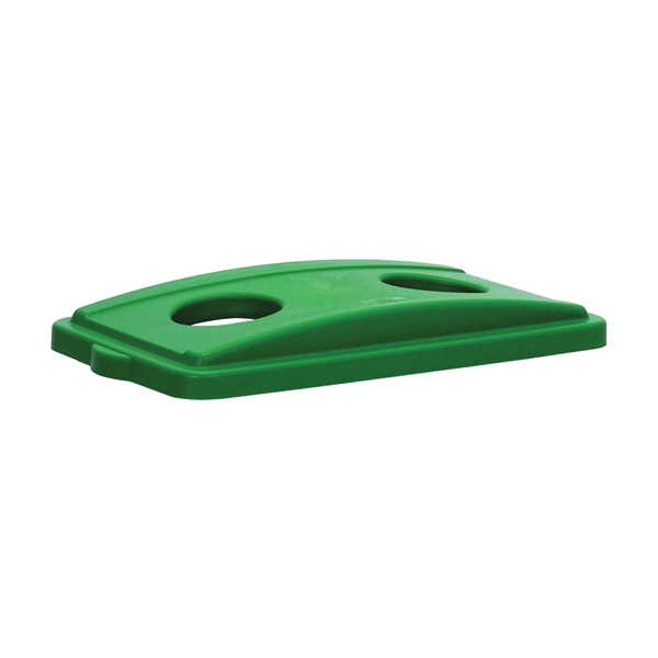 CONTINENTAL COMMERCIAL Wall Hugger 7316GN Receptacle Lid, Plastic, Green - 2