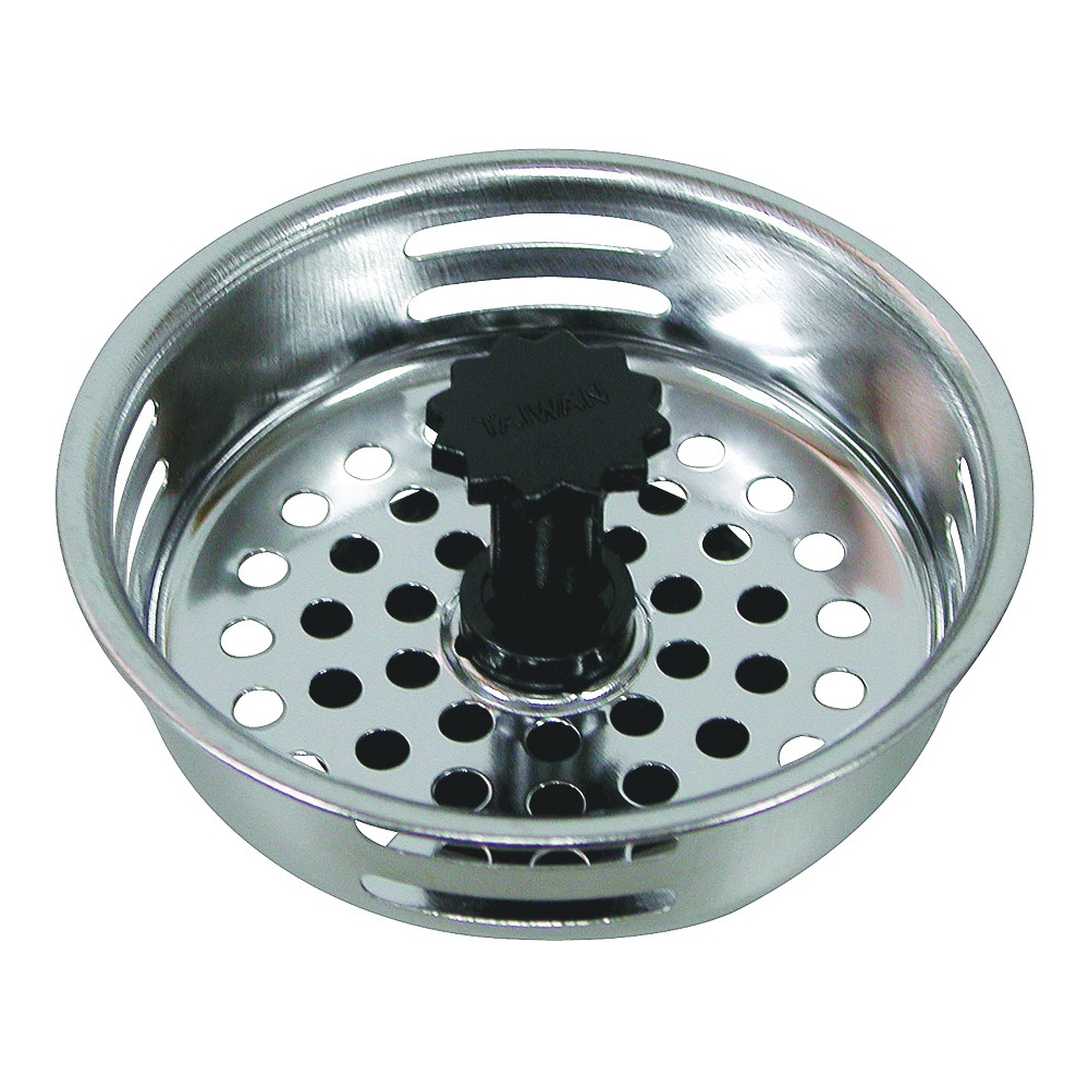 24464-3L Sink Strainer with Adjustable Post, 3.3 in Dia, For: 3-1/2 to 4 in Dia Sink Basket