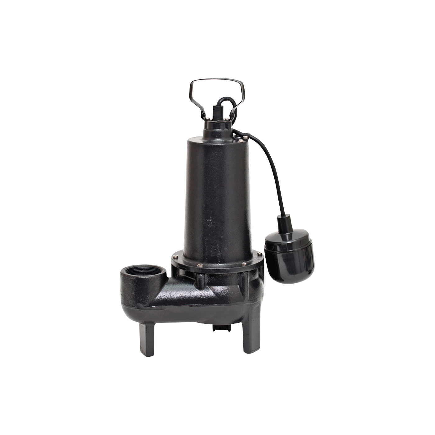 93501 Sewage Pump, 1-Phase, 7.6 A, 120 V, 0.5 hp, 2 in Outlet, 25 ft Max Head, 80 gpm, Iron