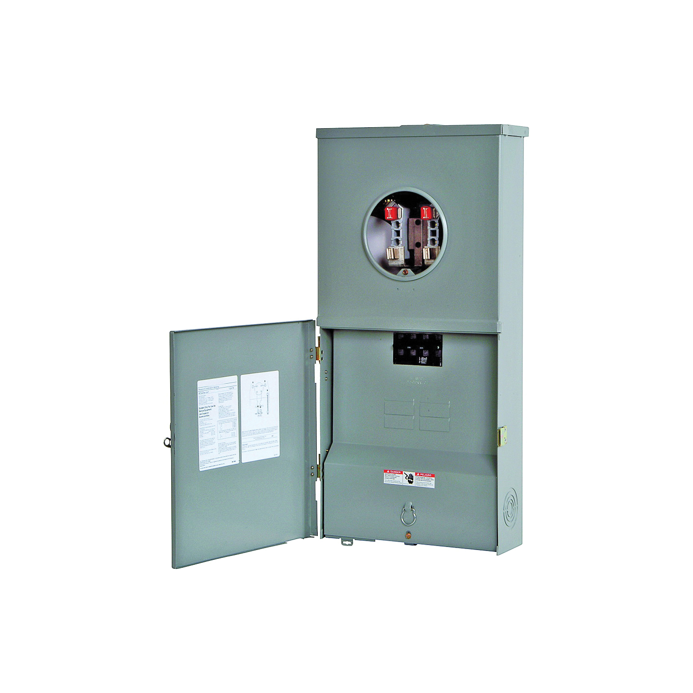 MC0408B1200RT Series Meter Combination Load Center, Ringless Cover/Lid, 200 A, 4-Space, 4-Jaw, 8-Circuit