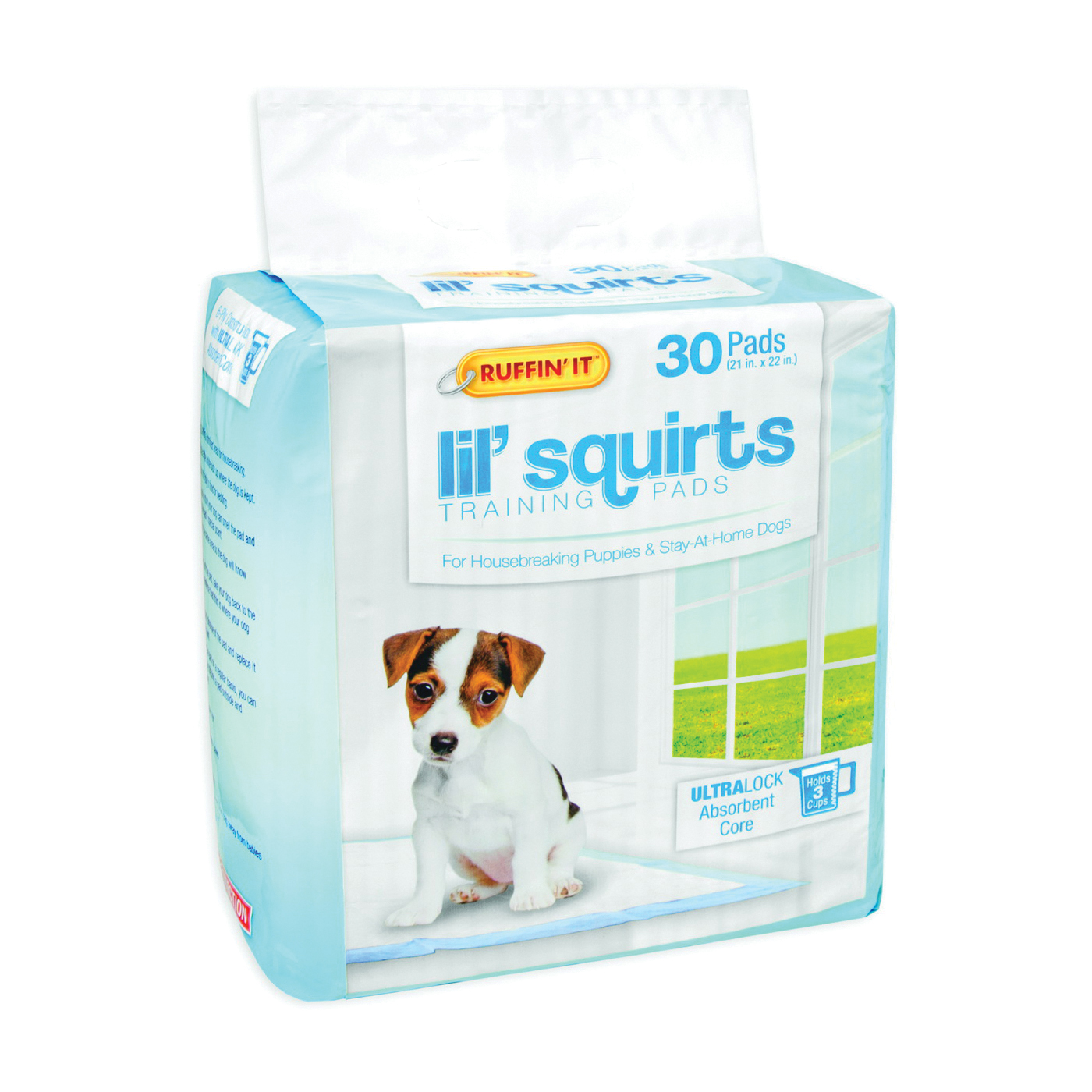 Lil' Squirts 82030 Dog Training Pad, 22 in L, 21 in W, Cotton/Plastic