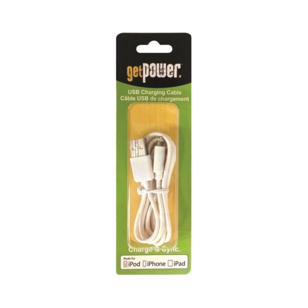 GP-USB-IPH5 USB Charging and Sync Cable, White, 3 ft L