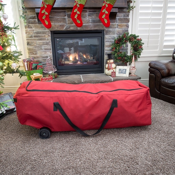 Treekeeper SB-10237 EZ Rolling Storage Duffel, XL, 6 to 9 ft Capacity, Polyester, Red - 2