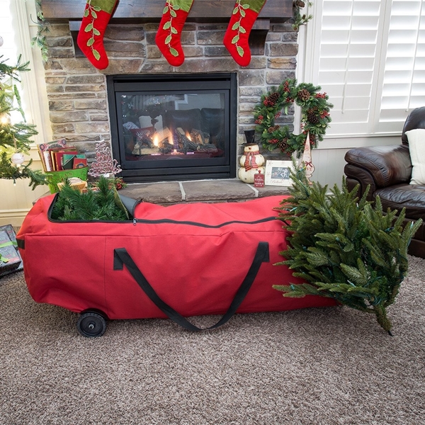 Treekeeper SB-10237 EZ Rolling Storage Duffel, XL, 6 to 9 ft Capacity, Polyester, Red - 5