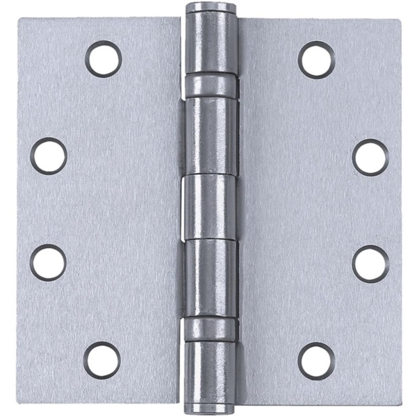 H4545 Series HG100317 Square Corner Hinge, 4-1/2 in H Frame Leaf, 0.134 in Thick Frame Leaf, Satin
