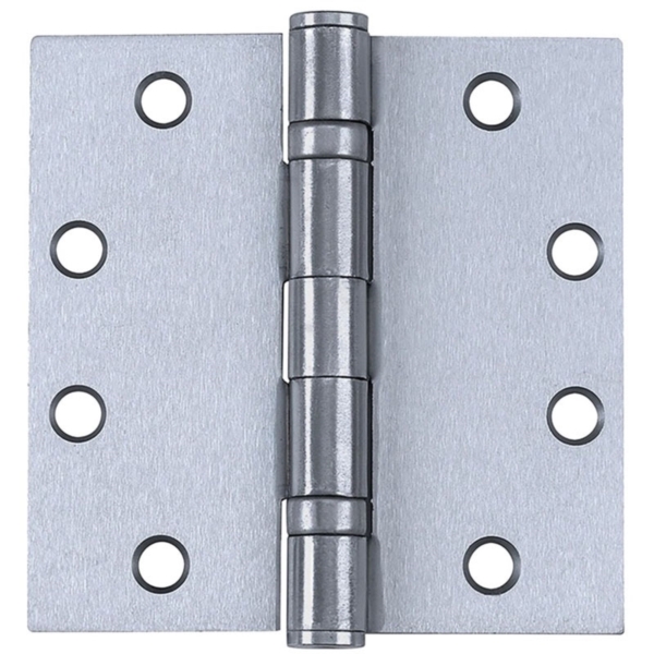 H4040 Series HG100319 Square Hinge, 4 in H Frame Leaf, 0.085 in Thick Frame Leaf, Satin