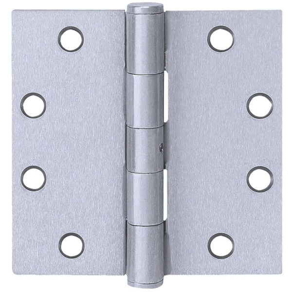 H4040 Series HG100322 Square Hinge, 4 in H Frame Leaf, Satin, Stainless Steel