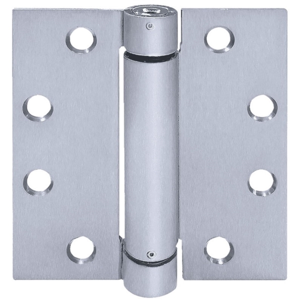 HG100323 Spring Hinge, 3-1/2 in L x 3-1/2 in W Dimensions, Stainless Steel, Satin, Fixed Pin, Wall