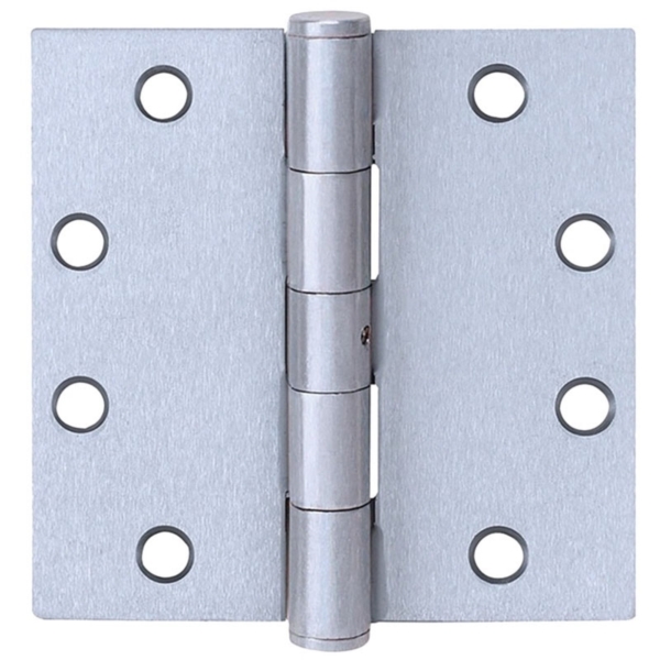 HG100324 Ball Bearing Plain Hinge, 3-1/2 in H Frame Leaf, Stainless Steel, Satin, Removable Pin