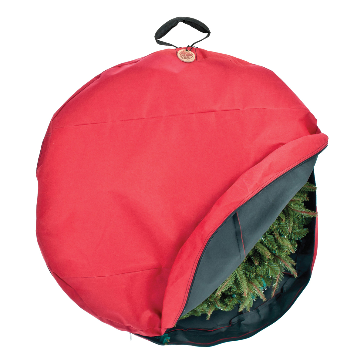 Treekeeper SB-10154 Wreath Storage Cover, 30 in, 30 in Capacity, Polyester, Red - 1