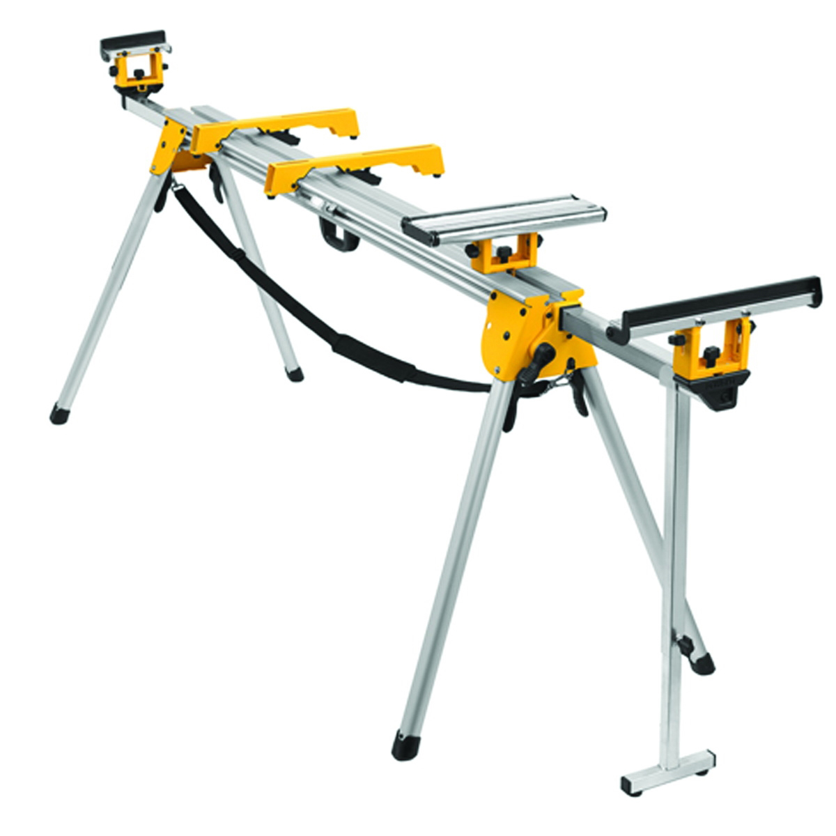 DeWALT DWX723 Miter Saw Stand, 500 lb, 151 in W Stand, 32 in H Stand, Aluminum, Black/Yellow - 4