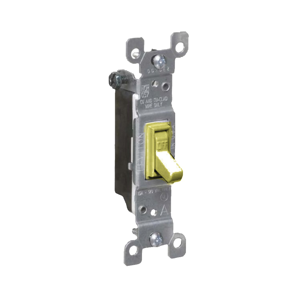 Leviton M25-01451-2IM Switch, 15 A, 120 V, Push-In Terminal, Thermoplastic Housing Material, Ivory - 1