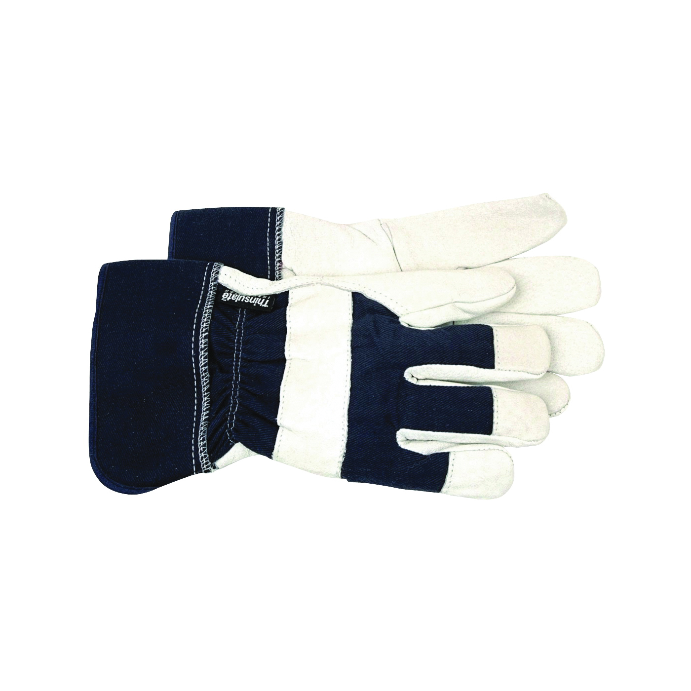 4196L Protective Gloves, Men's, L, Wing Thumb, Safety Cuff, Navy Blue