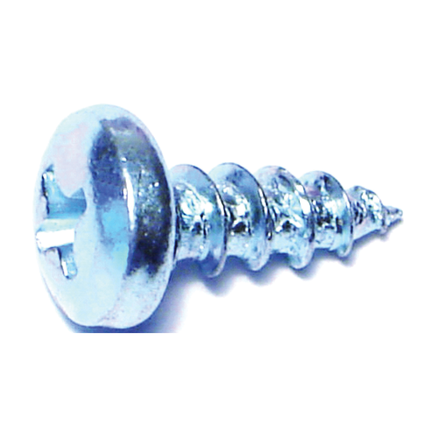 03247 Screw, #10 Thread, Coarse Thread, Pan Head, Phillips Drive, Self-Tapping, Sharp Point, Steel