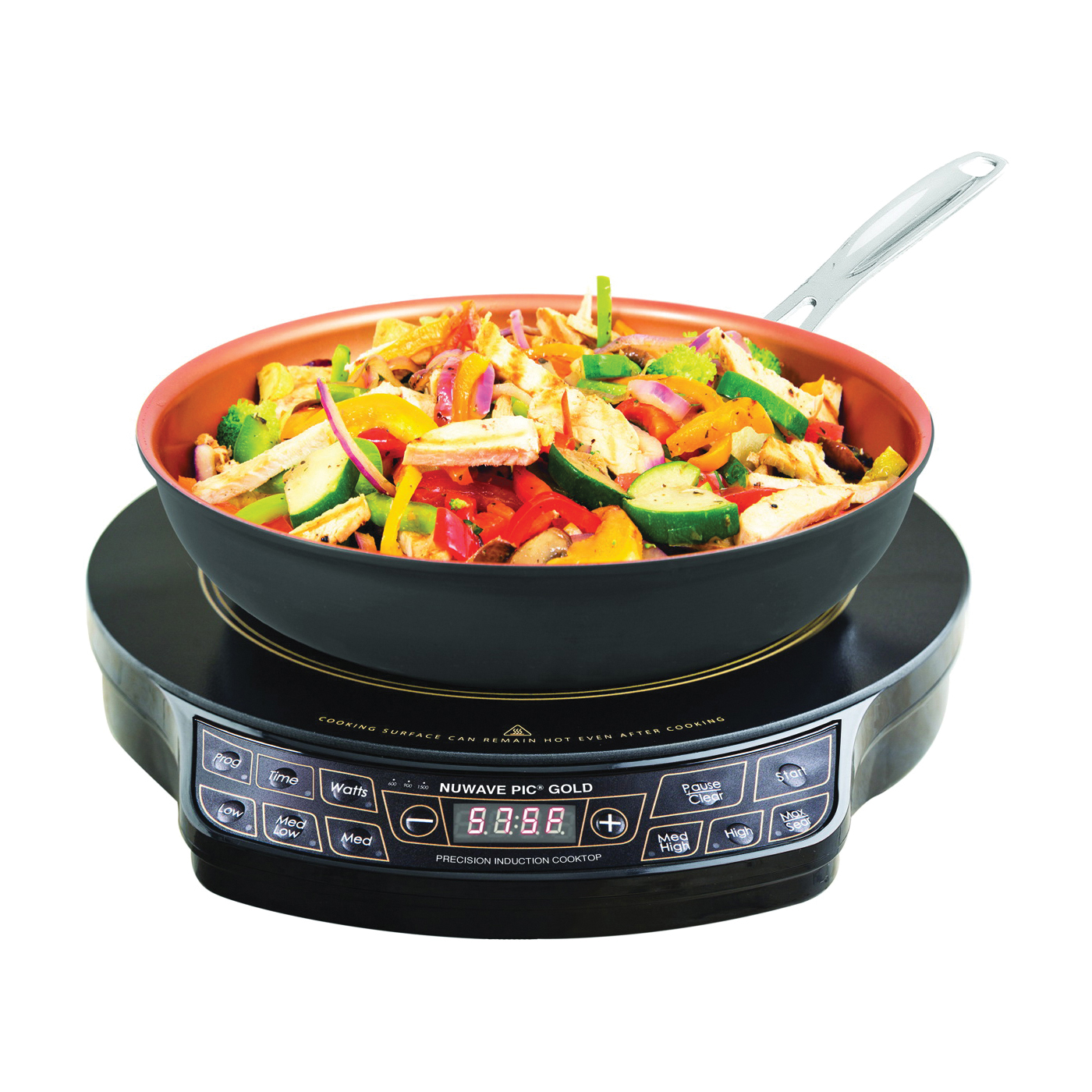 30242 Induction Cooktop with Ceramic Fry Pan, 1300 W, Ceramic, Black
