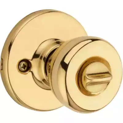 Kwikset 400T 3 RCAL RCSV1 Entry Knob, 3 Grade, Polished Brass, 2-3/8 to 2-3/4 in Backset - 2