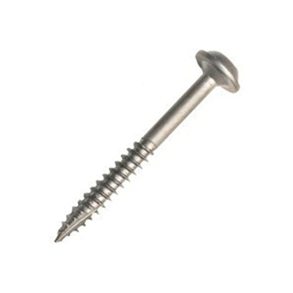 SML-F150-100 Pocket-Hole Screw, #7 Thread, 1-1/2 in L, Fine Thread, Maxi-Loc Head, Square Drive, Steel, Zinc