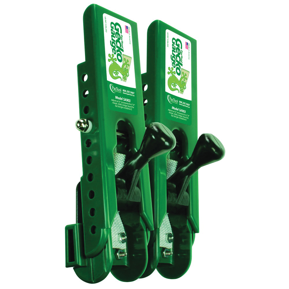 Gecko Gauge Series SA90338 Siding Gauge, 8-1/2 in L, 2 in W, Green