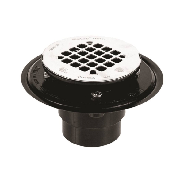 42261 Shower Drain, ABS, Black, For: 2 in, 3 in Pipes