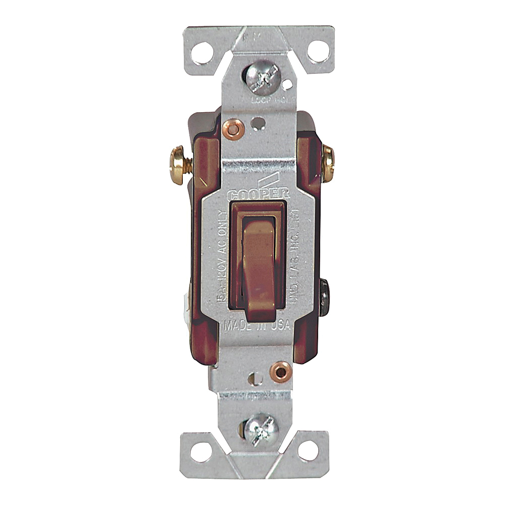 1303B-BOX Toggle Switch, Brown, 1500 V Dielectric Strength, Polycarbonate Housing Material