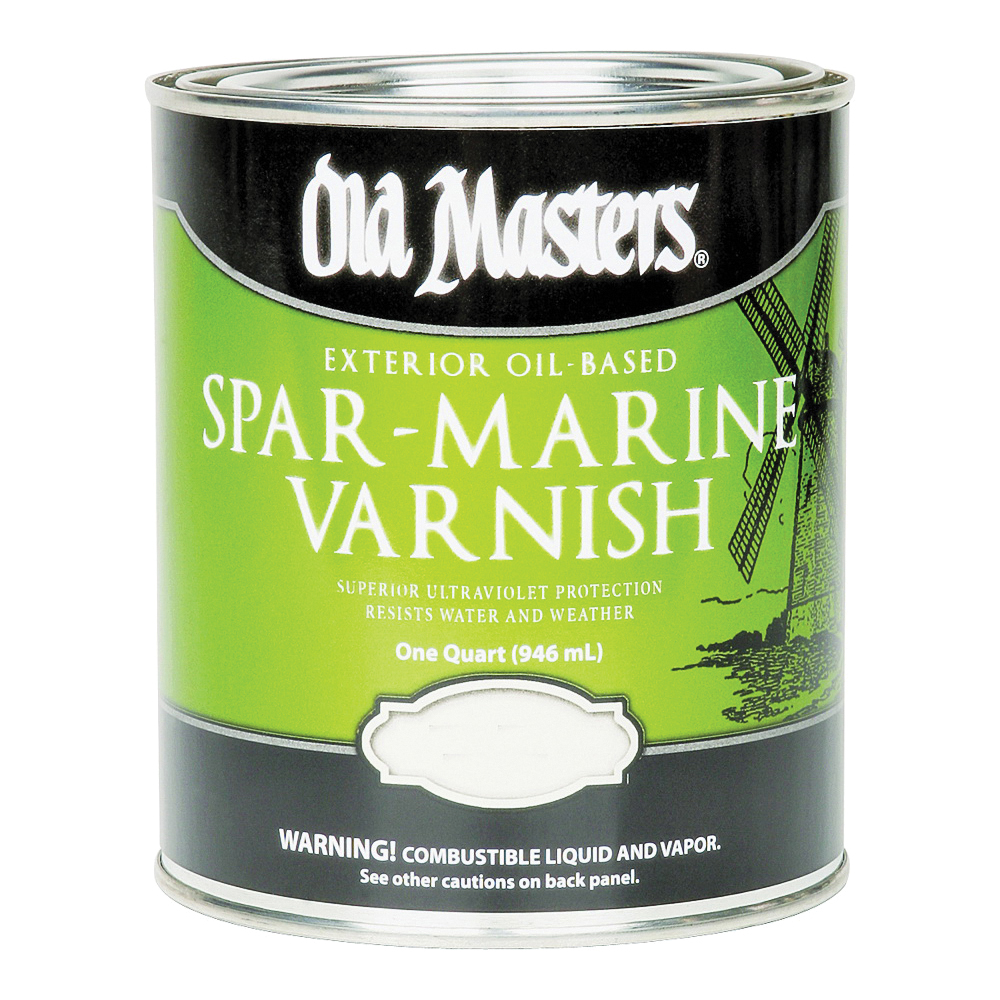 92404 Spar Varnish, Gloss, Liquid, Clear, 1 qt, Can