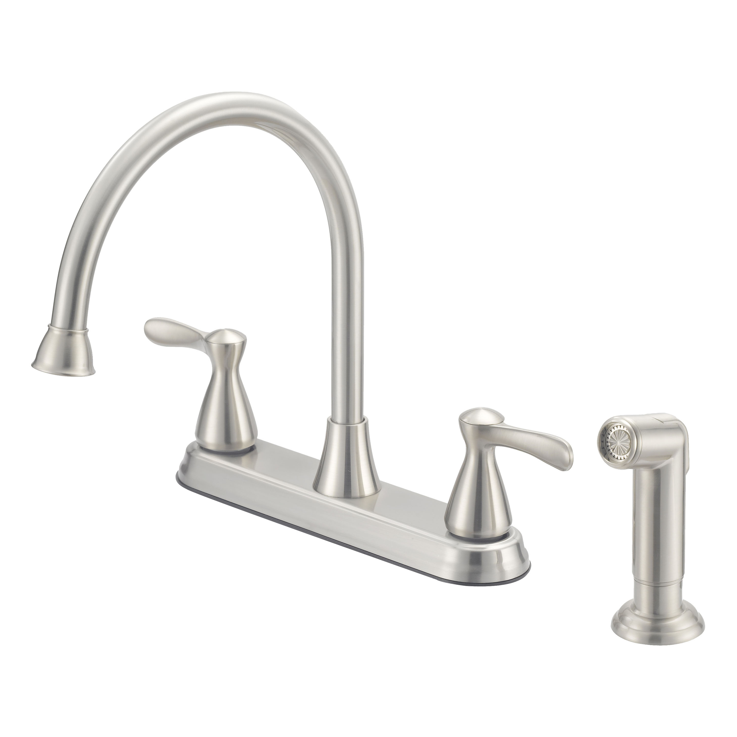 Boston Harbor F8210001NP Kitchen Faucet, 1.8 gpm, 4-Faucet Hole, Metal/Plastic, Stainless Steel, Deck Mounting